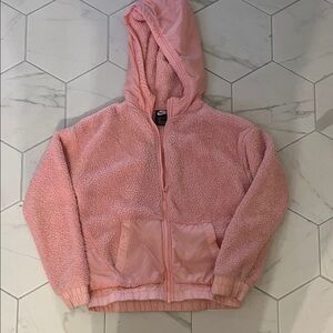 Nike Kids Soft Pink Sherpa Hoodie